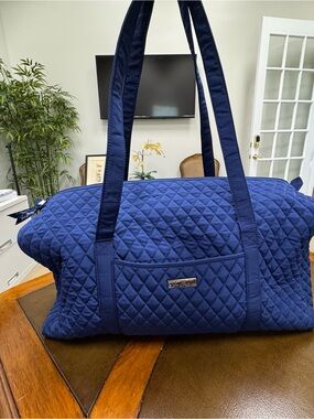 Vera Bradley Quilted Navy Travel Weekender